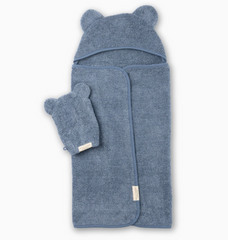 Hooded Towel + Wash Mitt Set