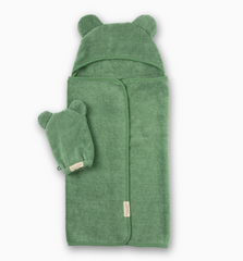 Hooded Towel + Wash Mitt Set
