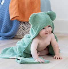 Hooded Towel + Wash Mitt Set