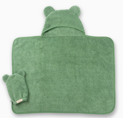 Hooded Towel + Wash Mitt Set