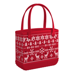 Christmas themed Red Ugly Sweater Baby Bogg Bag.