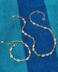 Bailey Chain Necklace Gold - White Mix Collection View