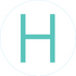 A teal blue letter H Bogg Bit.