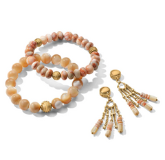 Contempo Neuvo Rosado Mother Of Pearl Stretch Bracelet