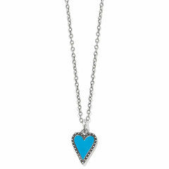 Brighton Designs Dazzling Love Petite Necklace color Silver-Teal