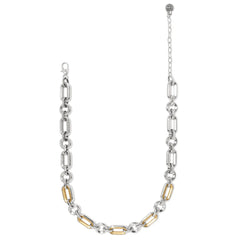 Medici Link Two Tone Necklace Length View