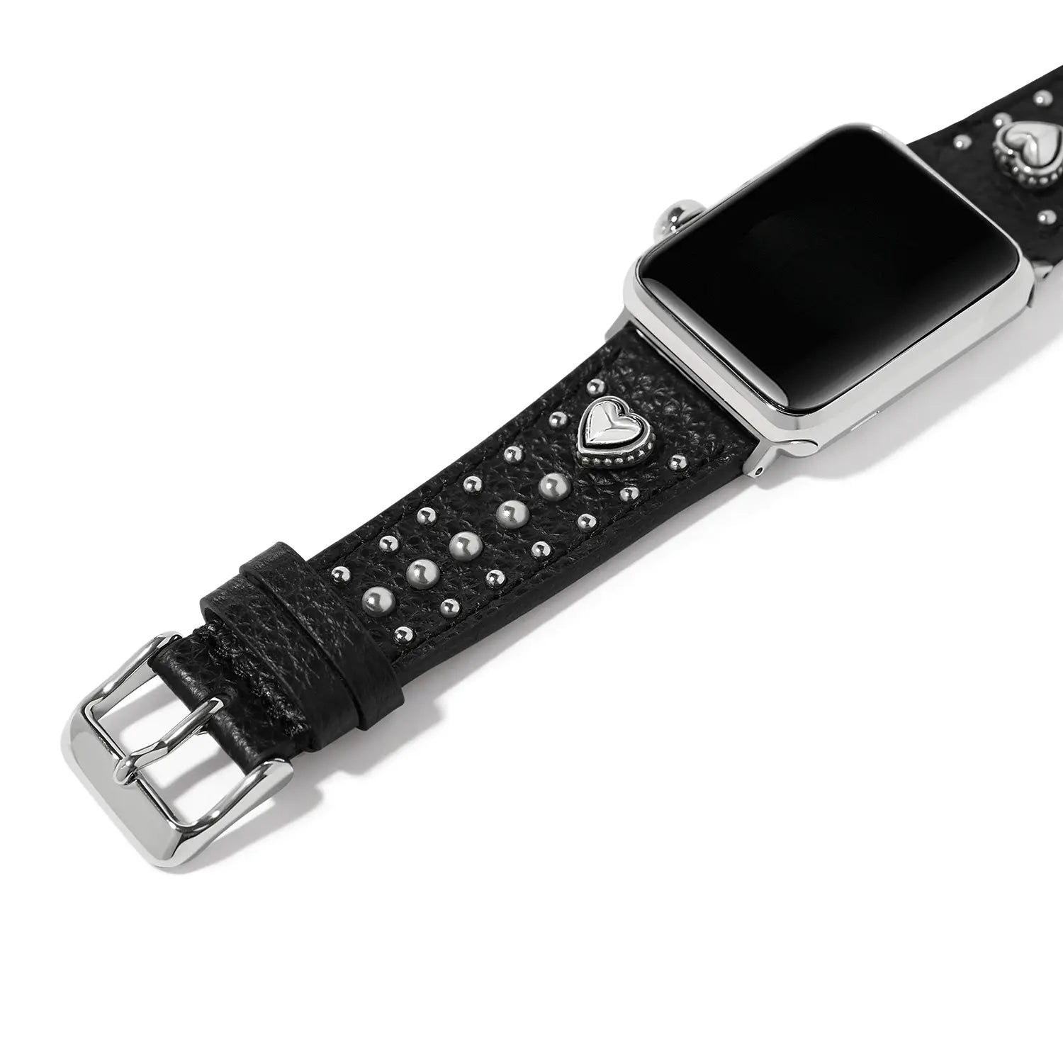 Pretty Tough Heart Black Color Watch Band - Brighton Designs