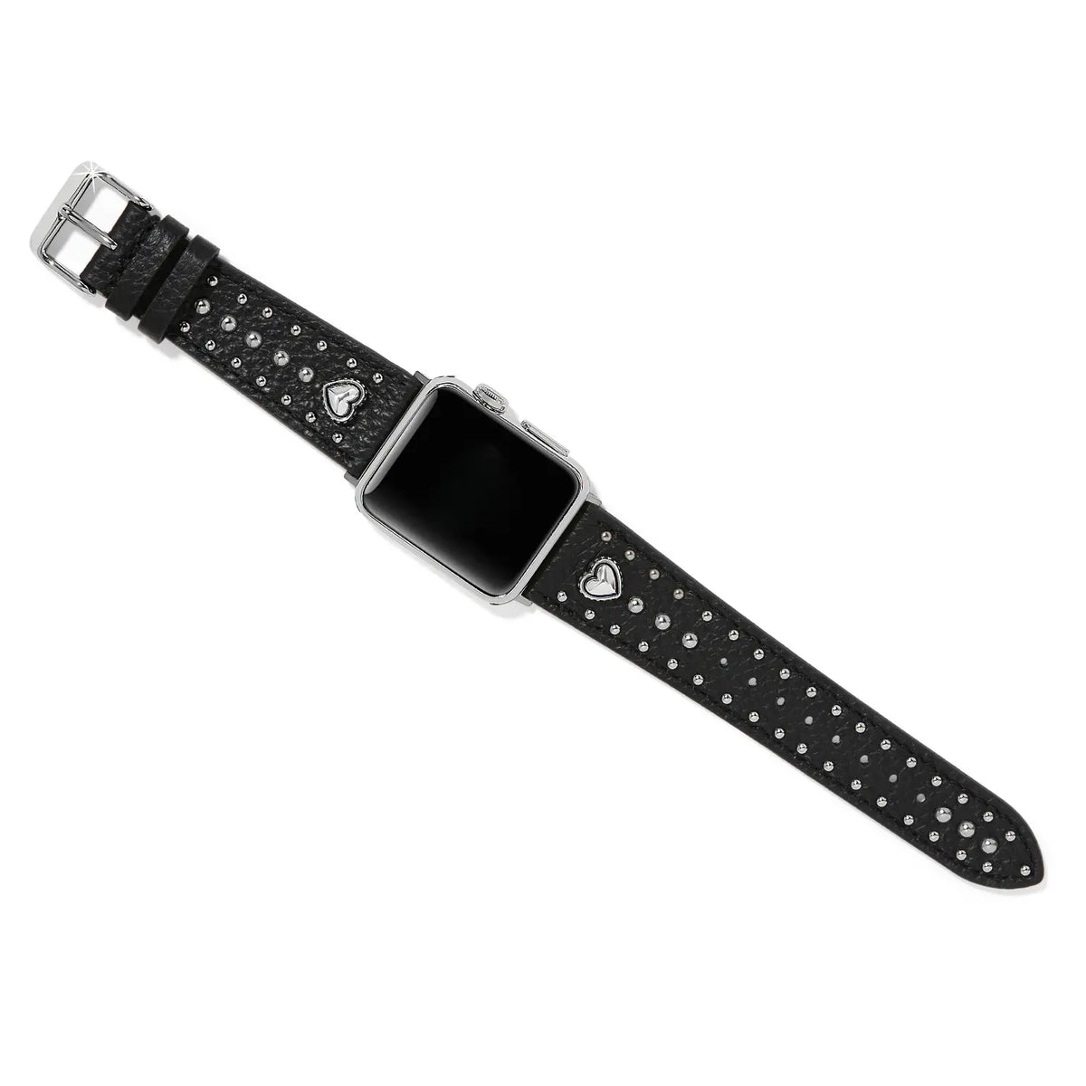 Pretty Tough Heart Black Color Watch Band - Brighton Designs