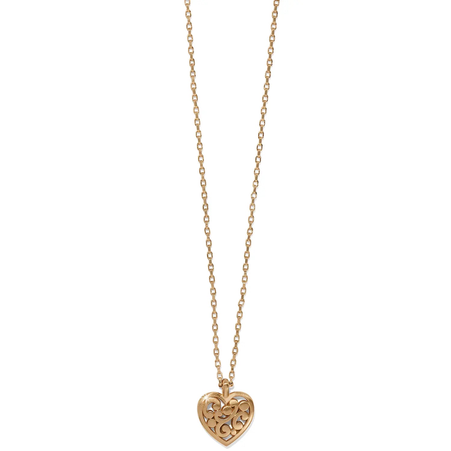 Contempo Heart Petite Gold Necklace Front View