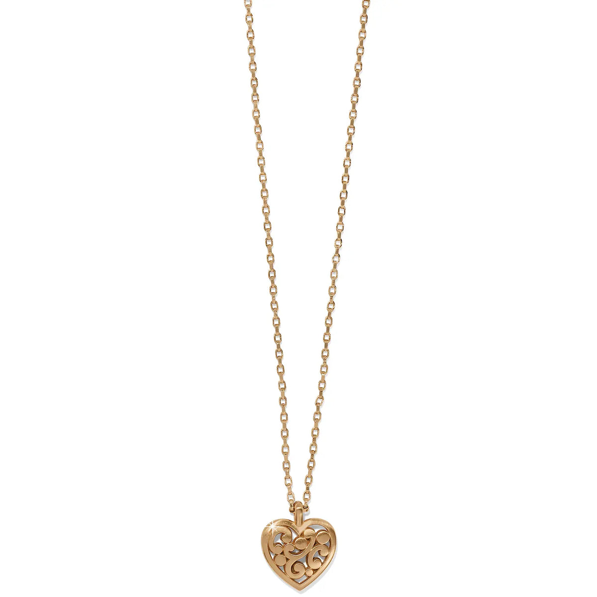 Contempo Heart Petite Gold Necklace Front View