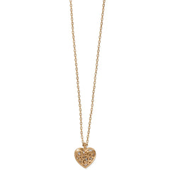 Contempo Heart Petite Gold Necklace Front View