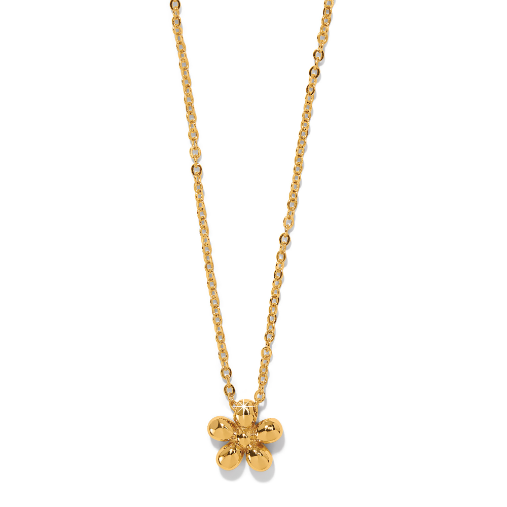 Enchanting Flower Gold Necklace in the color gold.