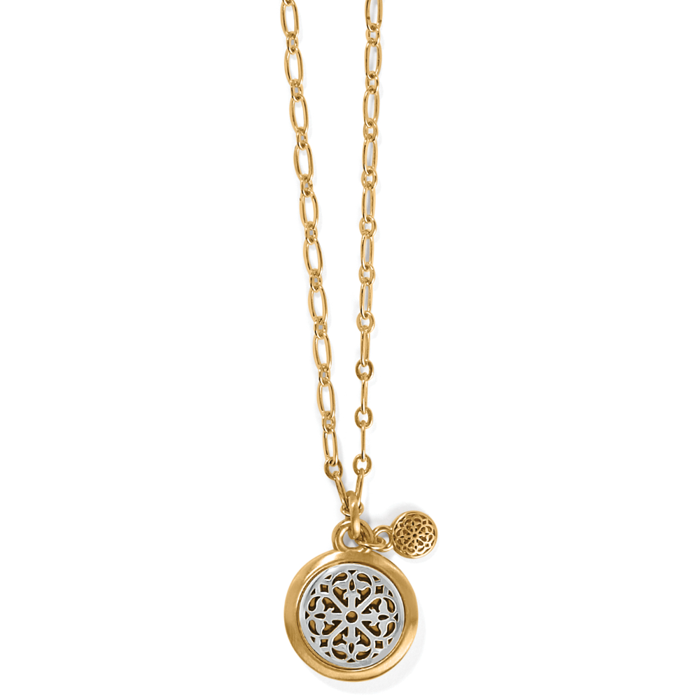 Ferrara Two Tone Luce Small Pendant Necklace designed by Brighton Jewelry.