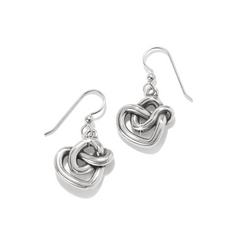 Interlok Curve Heart French Wire Earrings.