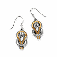 Brighton Interlok Harmony Two-Tone French Wire Earrings - Silver and Gold