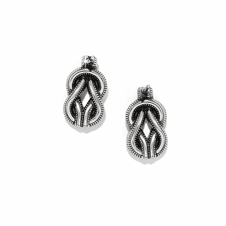 Brighton Interlok Harmony Two-Tone Post Earrings - Silver and Gold