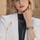 Interlok Twist Two Tone Lariat Necklace