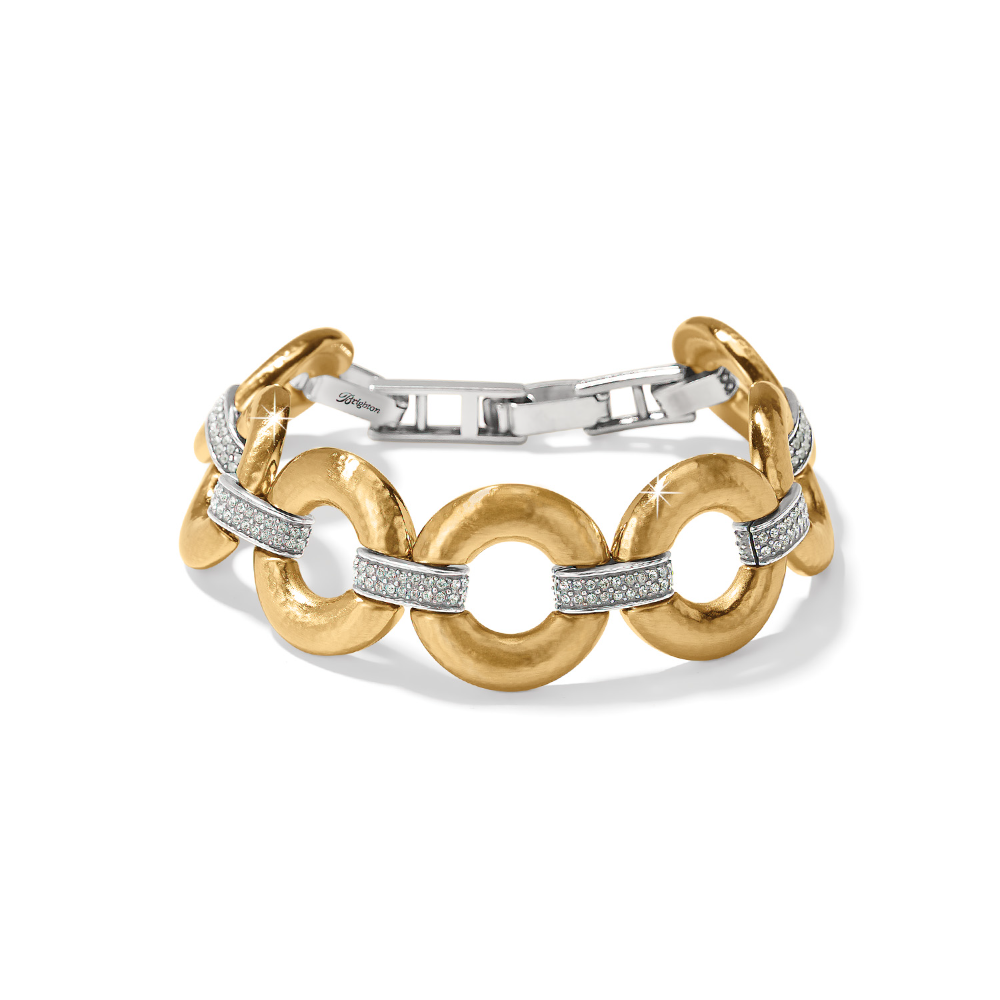 Meridian Geo Link Bracelet in gold and silver from Brighton Designs.