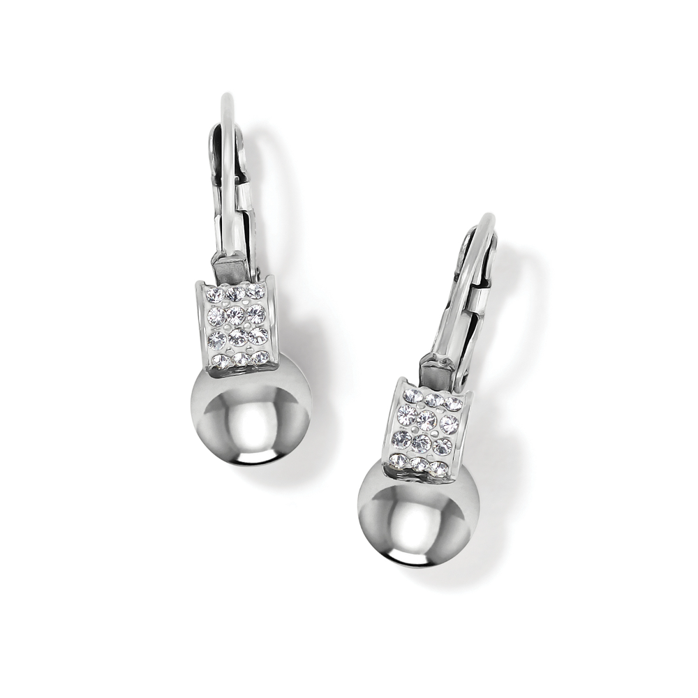 Meridian Petite Leverback Earrings with fine quality crystals.