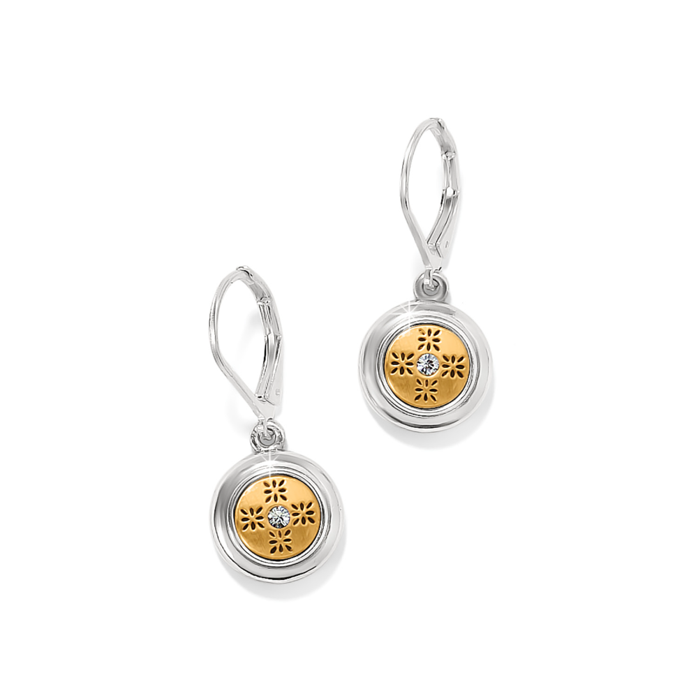 Mosaic Round Mini Leverback Earrings.