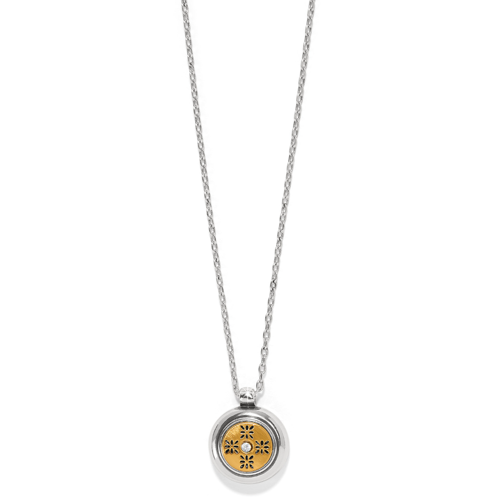 Mosaic Round Mini Two Tone Necklace from Brighton.