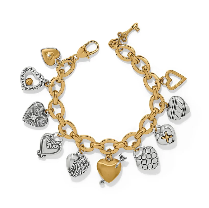 One Heart Large Charm Bracelet