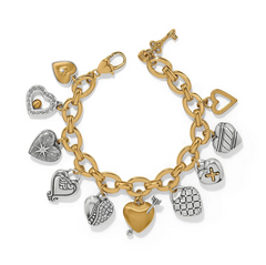 One Heart Large Charm Bracelet