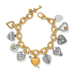 One Heart Large Charm Bracelet