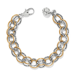 Pebble Link Two Tone Bracelet