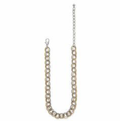 Pebble Link Two Tone Necklace