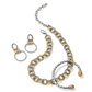 Pebble Link Two Tone Necklace