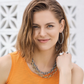 Pebble Link Two Tone Necklace