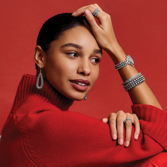 Pretty Tough Gem Hinged Bangle