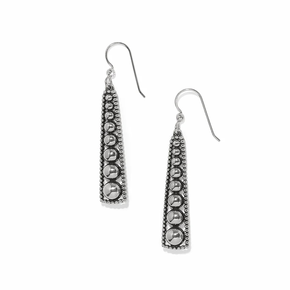 Brighton Pretty Tough Pyramid French Wire Earrings - Silver Plated