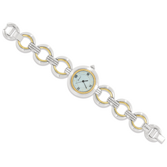 Brighton Sausalito Watch in two-tone silver and gold.