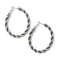 Brighton Interlok Twist Oval Leverback Hoop Earrings