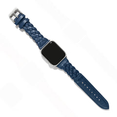 A leather blue Apple Watch band from Brighton.