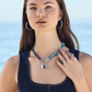 Token Charm Lapis Turquoise Necklace