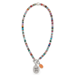 Token Charm Mix Gemstone Necklace