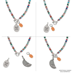 Token Charm Mix Gemstone Necklace