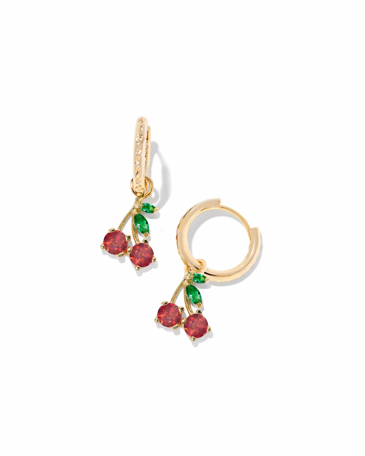 Cherry Huggie Earrings in Gold from Kendra Scott.