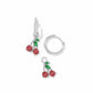 Cherry Huggie Earrings in Silver from Kendra Scott.