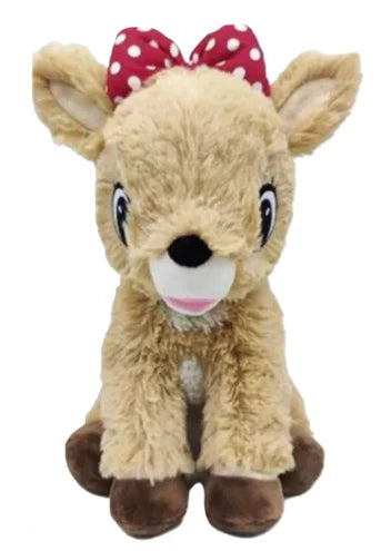 Clarice the reindeer stuffed animal. Clarice is from Rudolph, made by the brand Warmies.