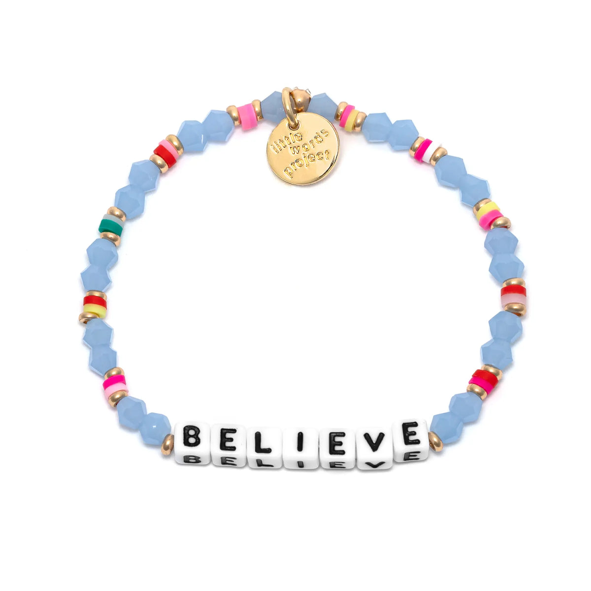 Little Words Project Believe Rainbow Drops Bracelet