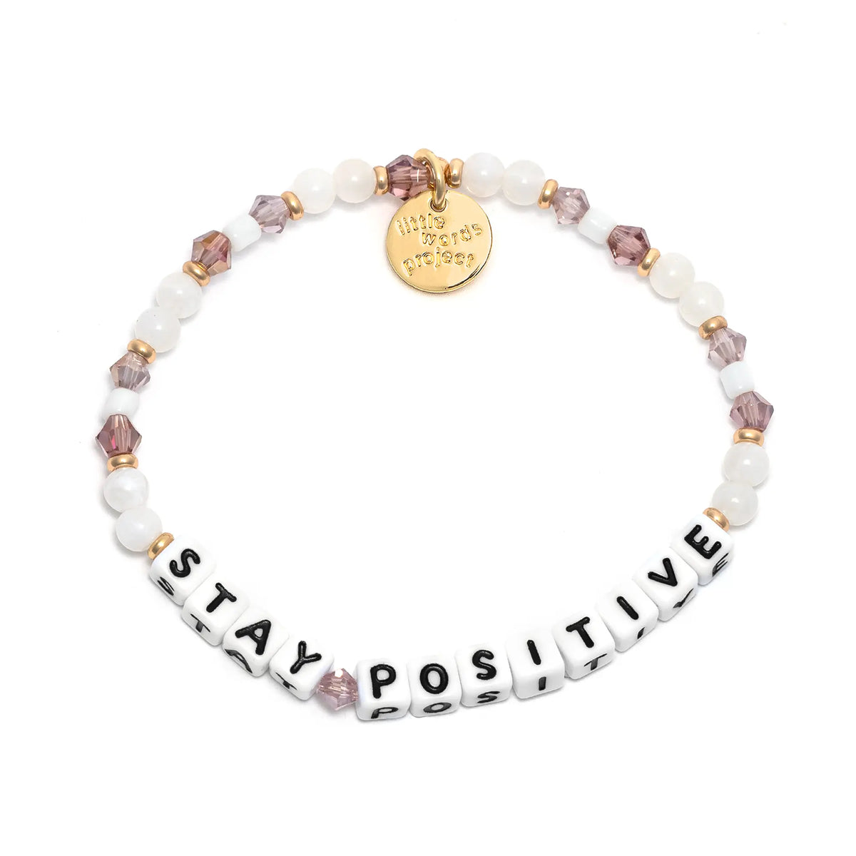 Little Words Project Stay Positive Ras[berry Swirl Bracelet