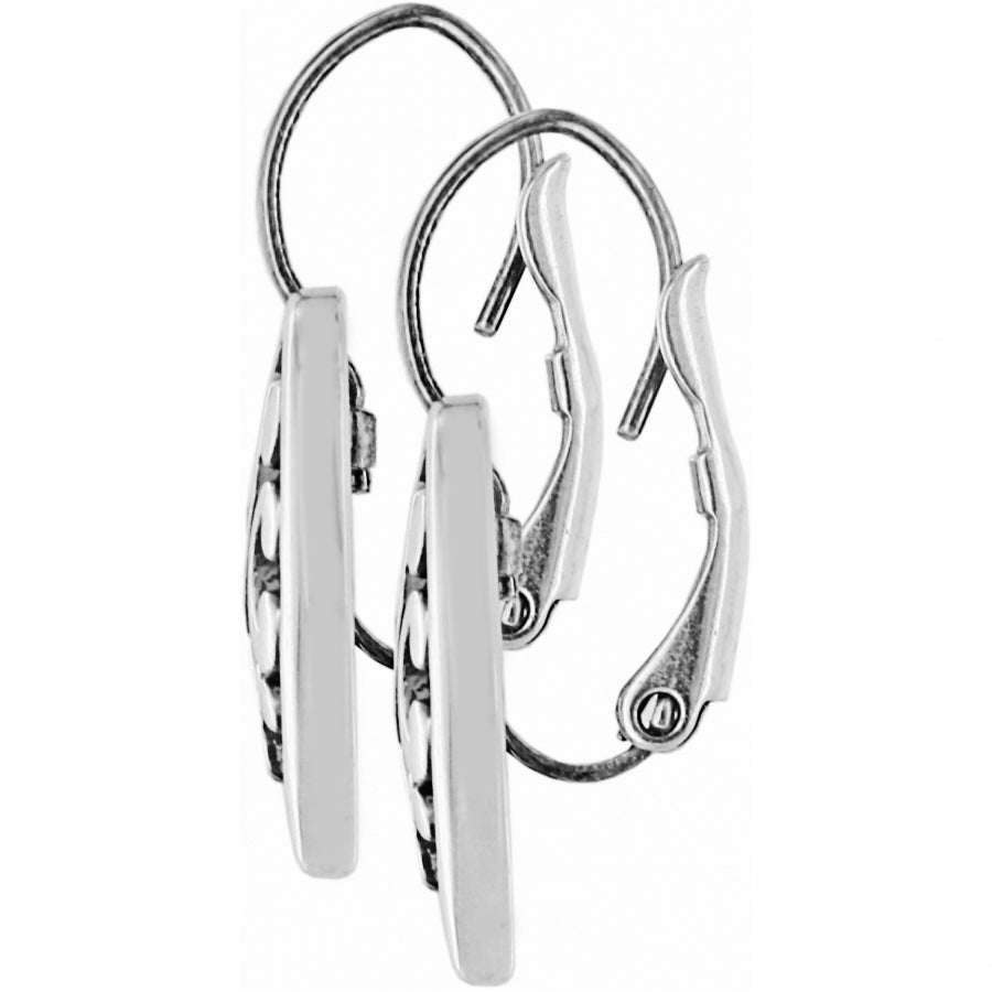 Contempo Heart Leverback Earrings Side VIew