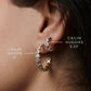 Cailin Crystal Hoop Earrings Rhodium Metal White Size View