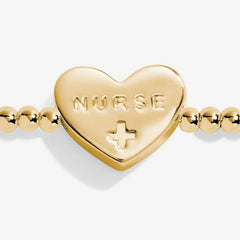 A Little Caring Nurse - Gold Bracelet Charm View