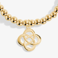 A Little Celtic Knot - Gold Bracelet Charm View