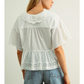 Chloe Eyelet Ruffled Blouse